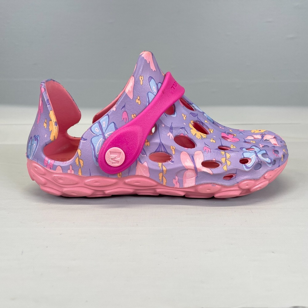Merrell Hydro Moc Water Shoes Kids Size 13M Purple Floral Butterflies Sandals